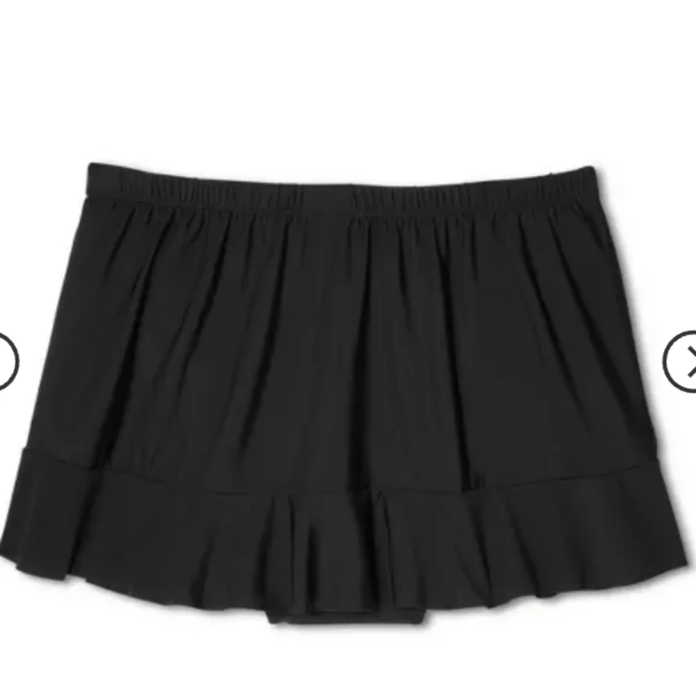 Nwt Women's Ruffle Swim Skirt - Aqua Green® Black Size: XL (16-18) 080